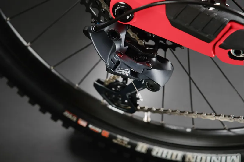 Haibike AllMtn 6 600Wh Carbon Electric Mountain Bike Urban Grey/Matte Red-1